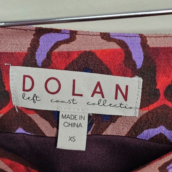 Anthropologie DOLAN Left Coast Collection Draped Red Motif Mini Skirt Size XS - Picture 7 of 9